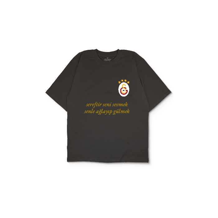 Kendin Tasarla Antrasit Oversize Tişört