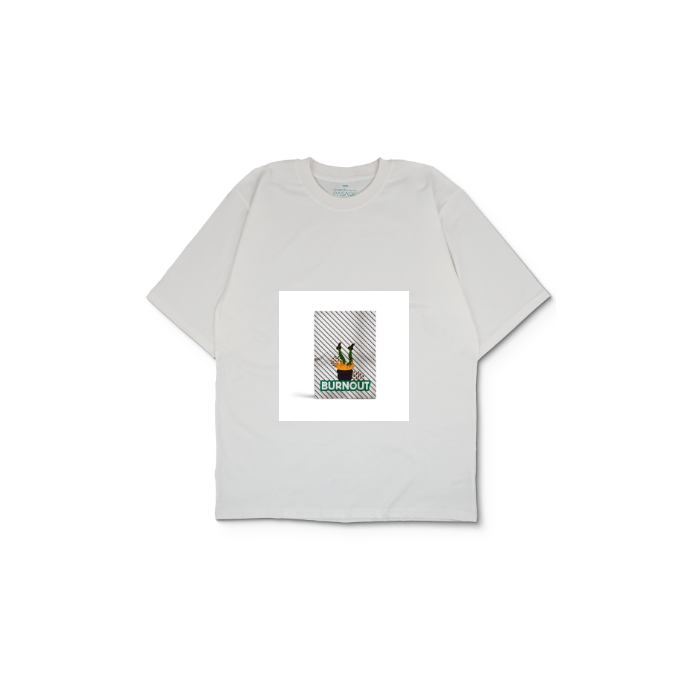 Kendin Tasarla Beyaz Oversize Tişört