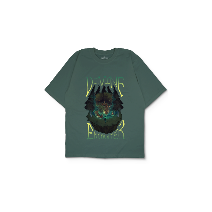 Kendin Tasarla Yeşil Oversize Tişört