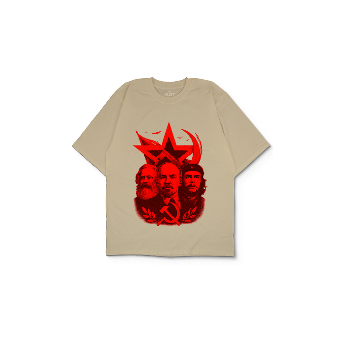 Kendin Tasarla Krem Oversize Tişört