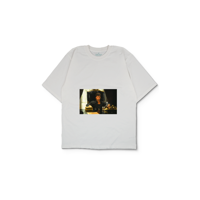 Kendin Tasarla Beyaz Oversize Tişört