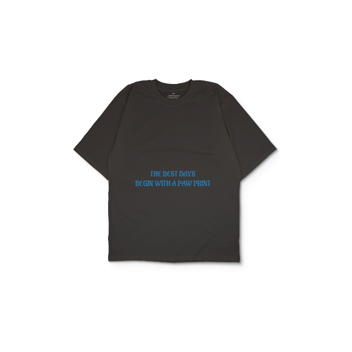 Kendin Tasarla Antrasit Oversize Tişört