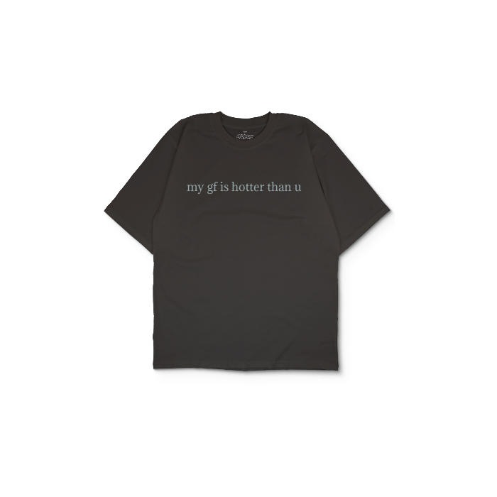 Kendin Tasarla Antrasit Oversize Tişört