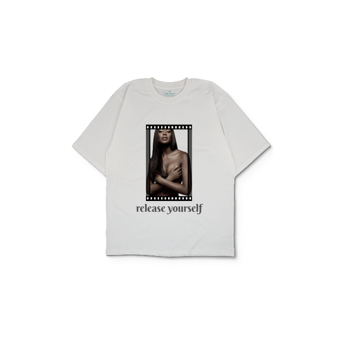 Kendin Tasarla Beyaz Oversize Tişört