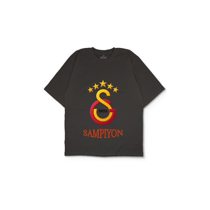 Kendin Tasarla Antrasit Oversize Tişört