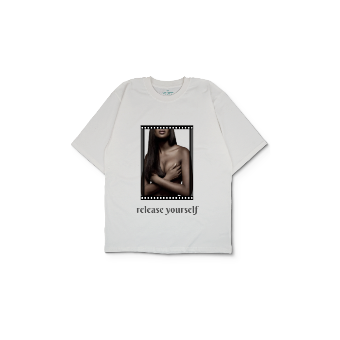 Kendin Tasarla Beyaz Oversize Tişört