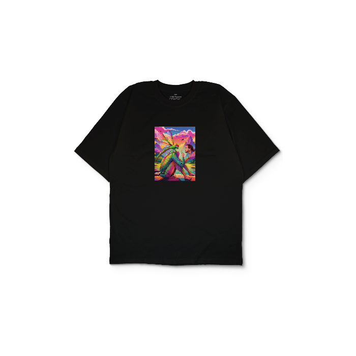 Kendin Tasarla Siyah Oversize Tişört