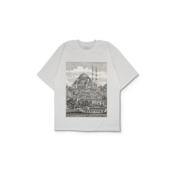 Kendin Tasarla Beyaz Oversize Tişört