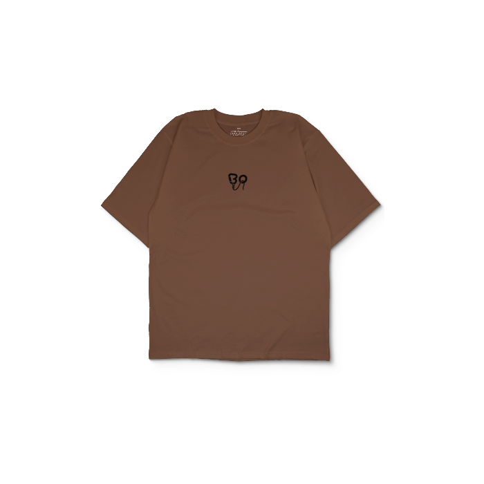 Kendin Tasarla Kahverengi Oversize Tişört