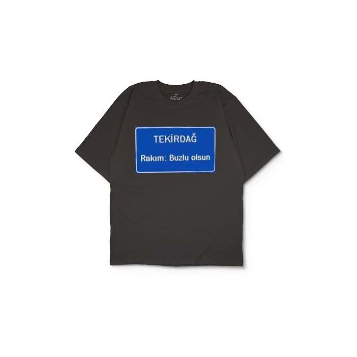 Kendin Tasarla Antrasit Oversize Tişört