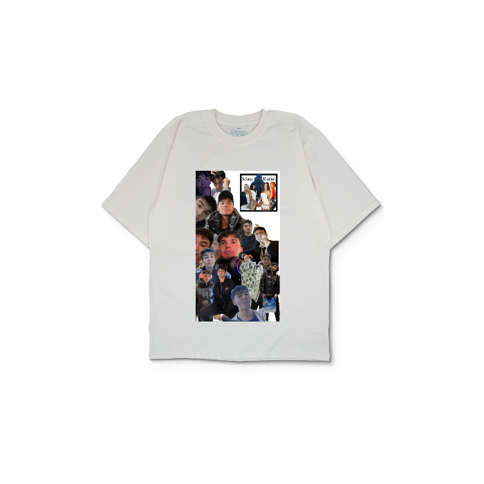 Kendin Tasarla Beyaz Oversize Tişört