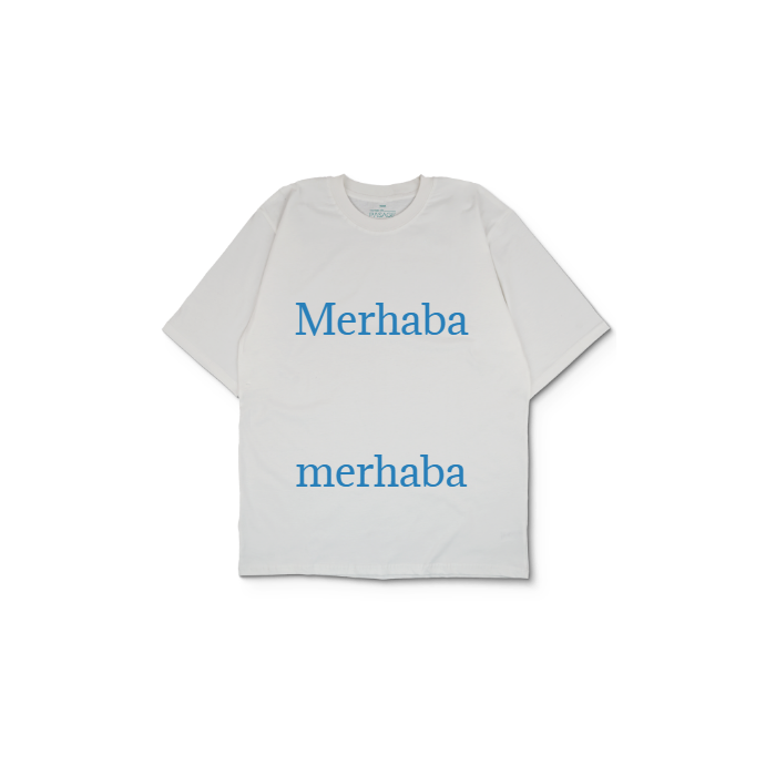 Kendin Tasarla Beyaz Oversize Tişört