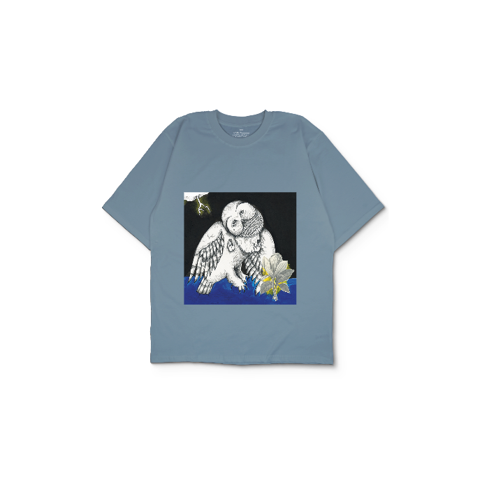 Kendin Tasarla Açık Mavi Oversize Tişört