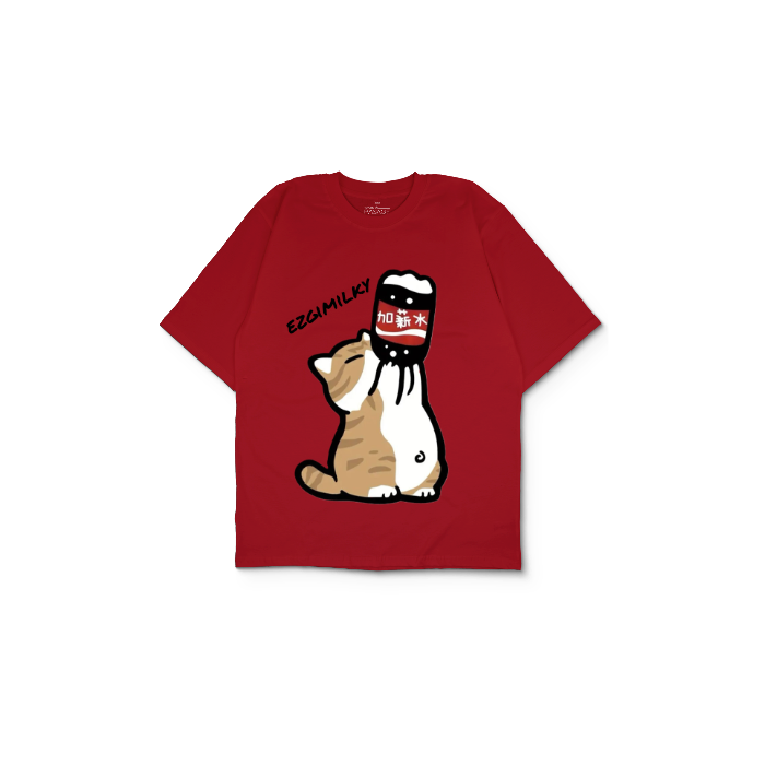 Kendin Tasarla Kırmızı Oversize Tişört