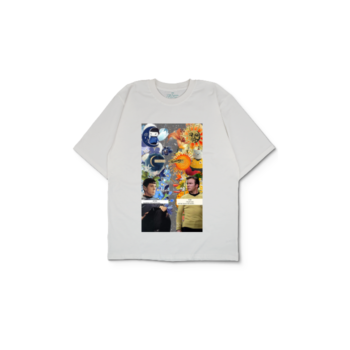 Kendin Tasarla Beyaz Oversize Tişört