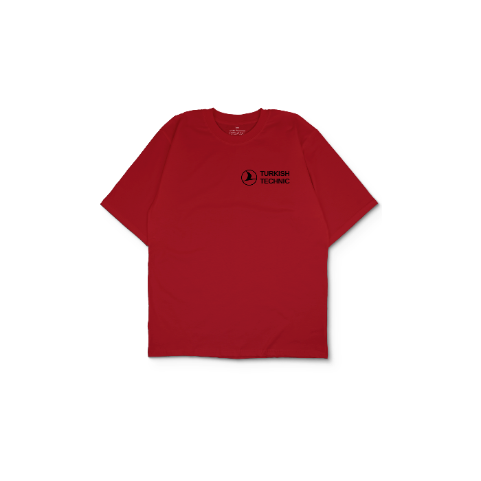 Kendin Tasarla Kırmızı Oversize Tişört