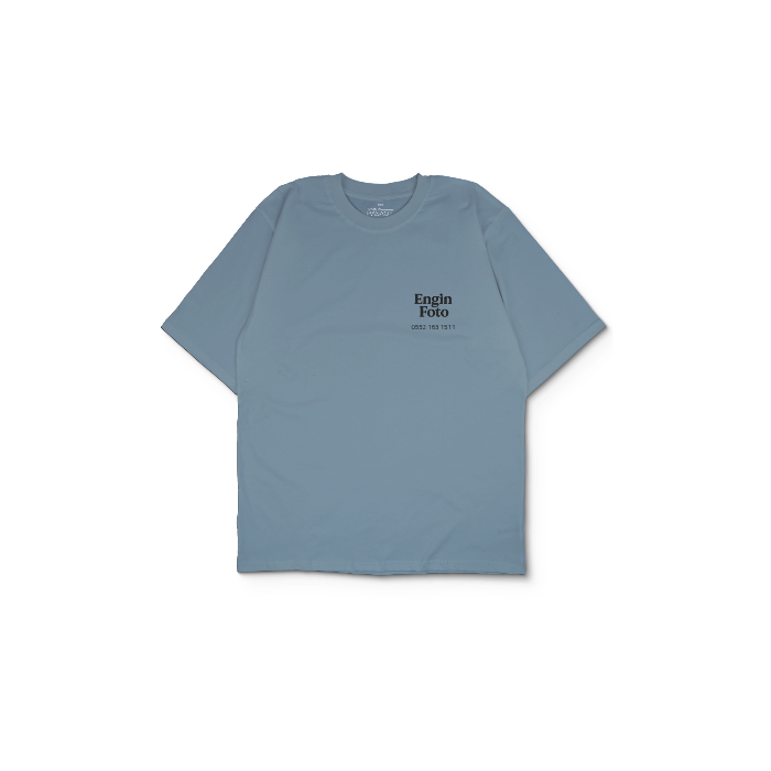 Kendin Tasarla Açık Mavi Oversize Tişört