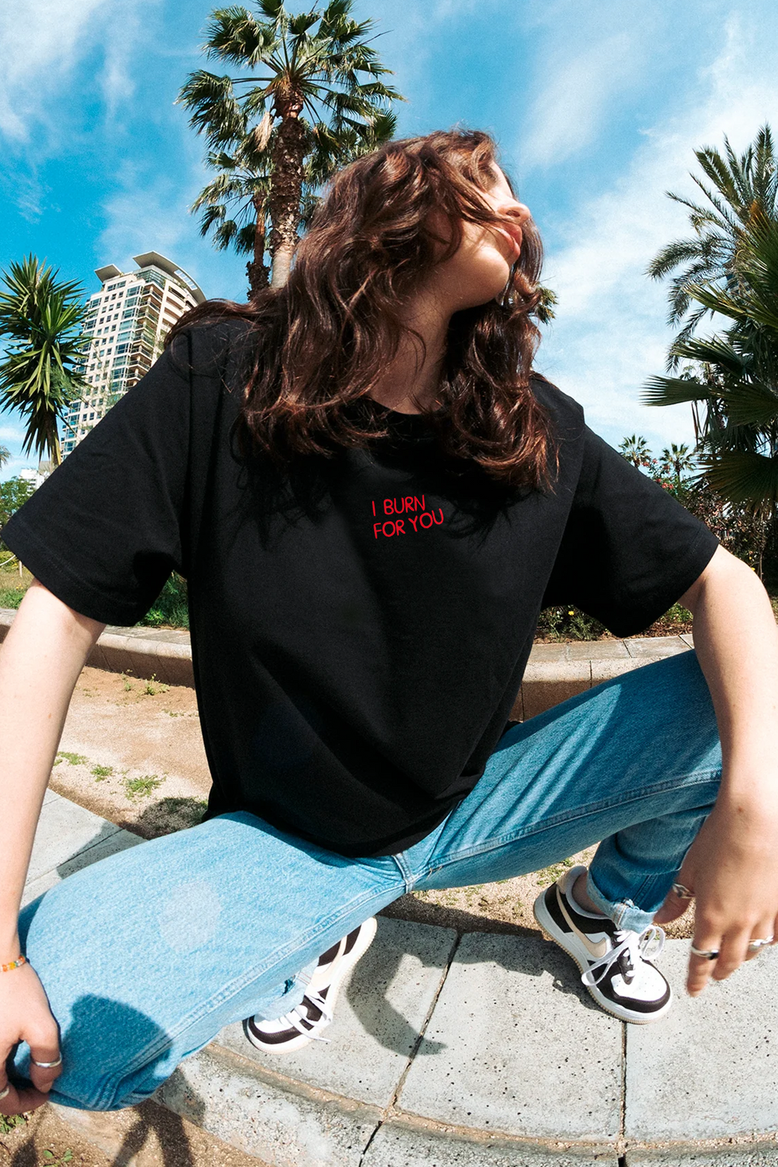 I Burn For You Oversize Kadın Tişört