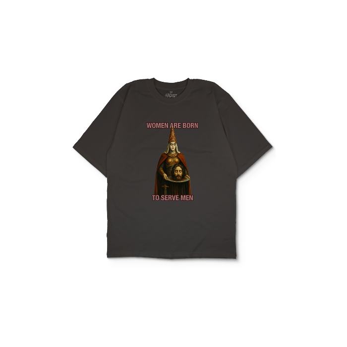 Kendin Tasarla Antrasit Oversize Tişört