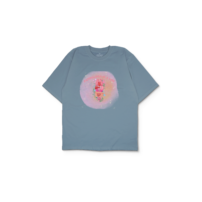 Kendin Tasarla Açık Mavi Oversize Tişört