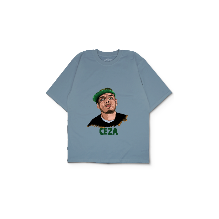 Kendin Tasarla Açık Mavi Oversize Tişört