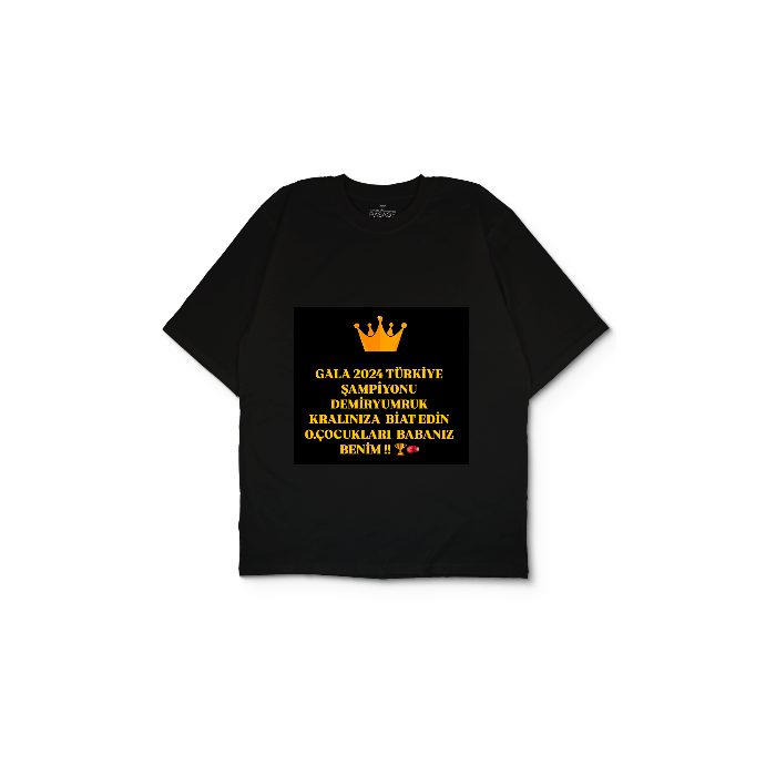 Kendin Tasarla Siyah Oversize Tişört