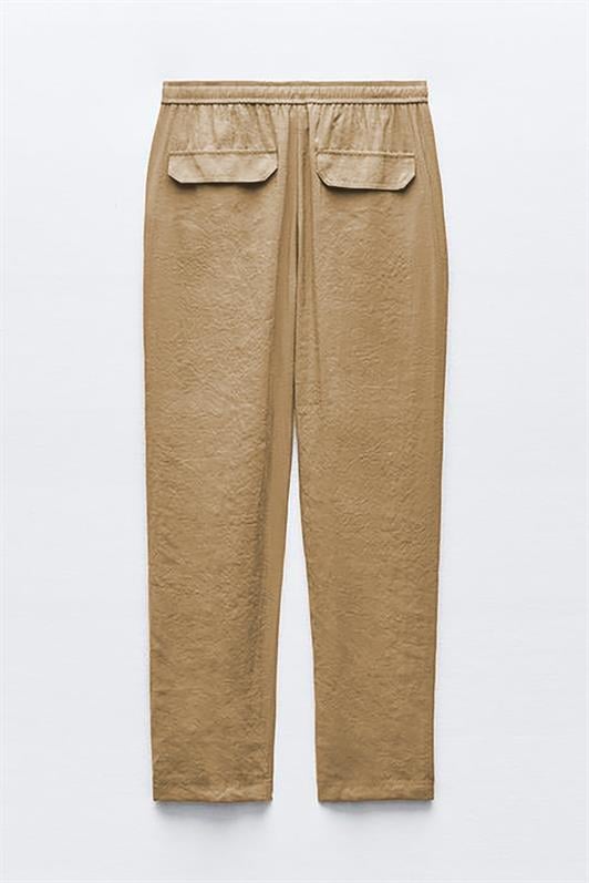 Camel Kadın Ayarlanabilir Bel Rahat Kesim Pantolon MG2161