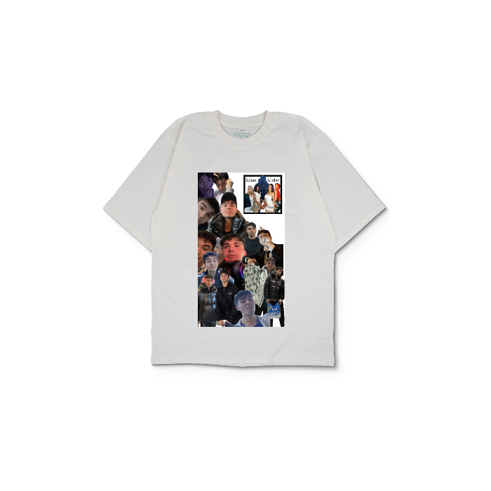 Kendin Tasarla Beyaz Oversize Tişört