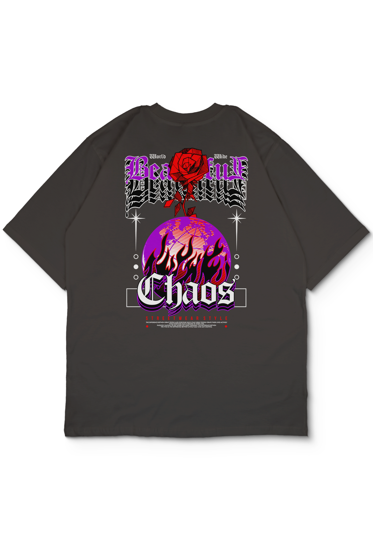 Chaotic Oversize Kadın Tişört