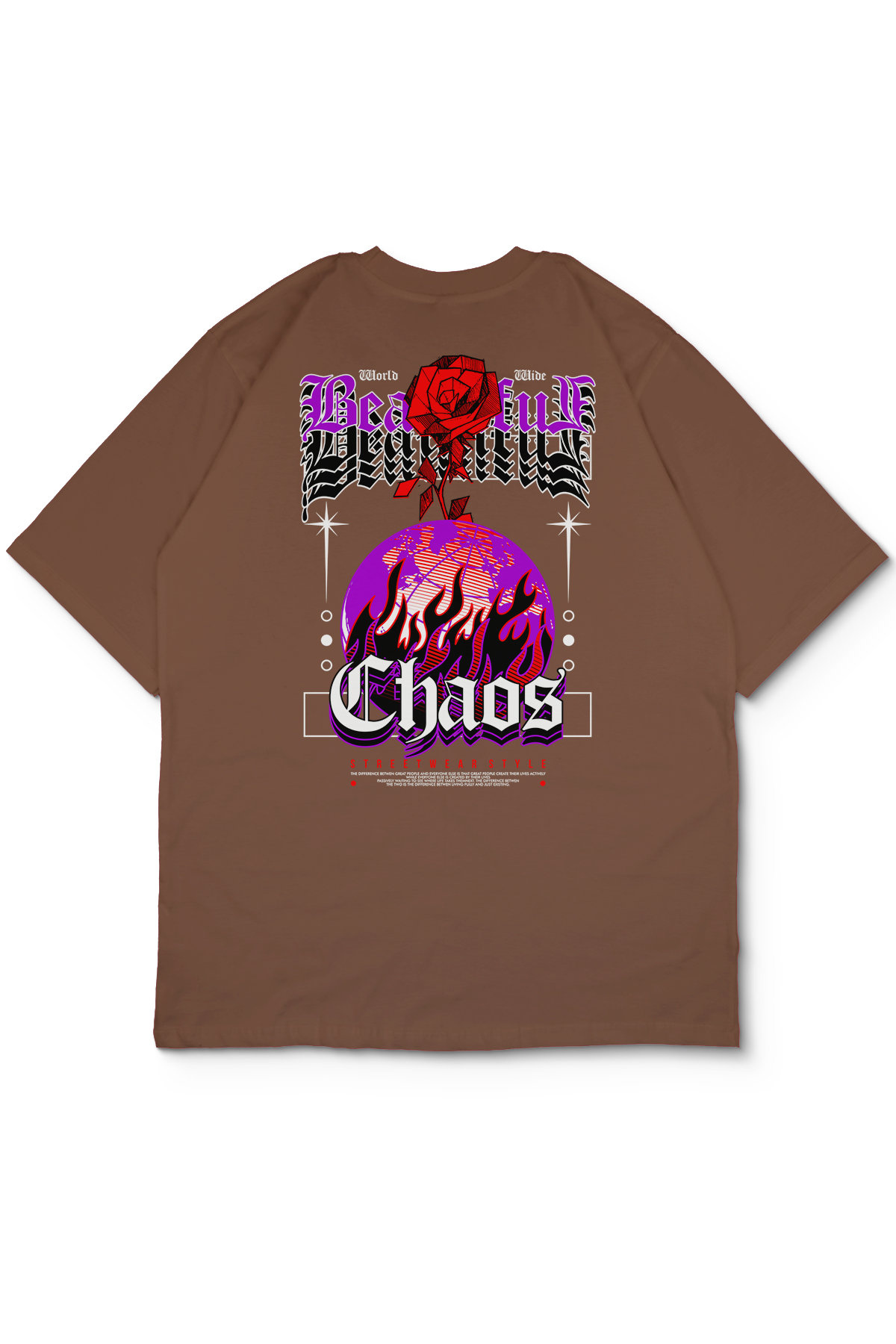 Chaotic Oversize Kadın Tişört