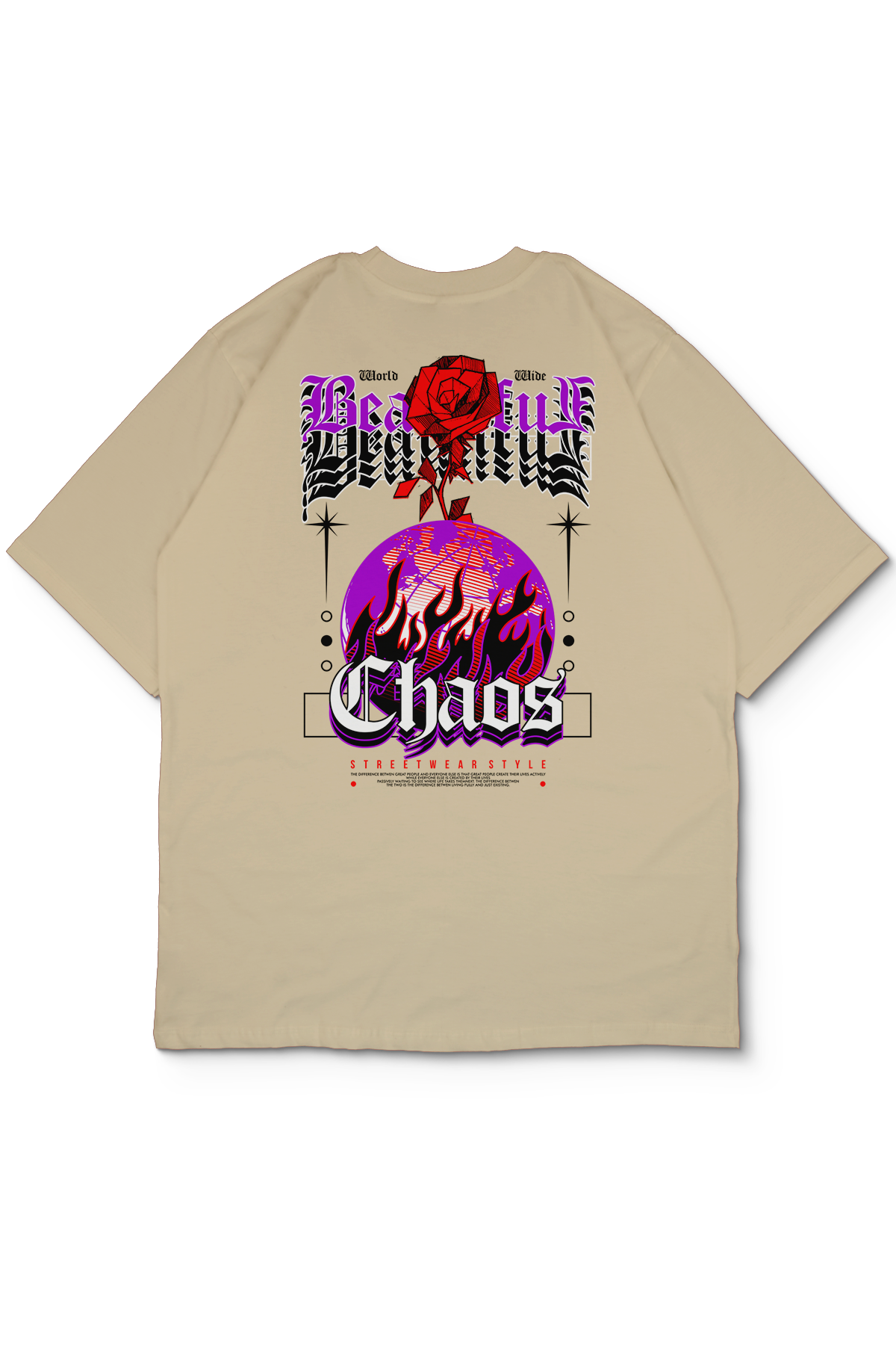 Chaotic Oversize Kadın Tişört