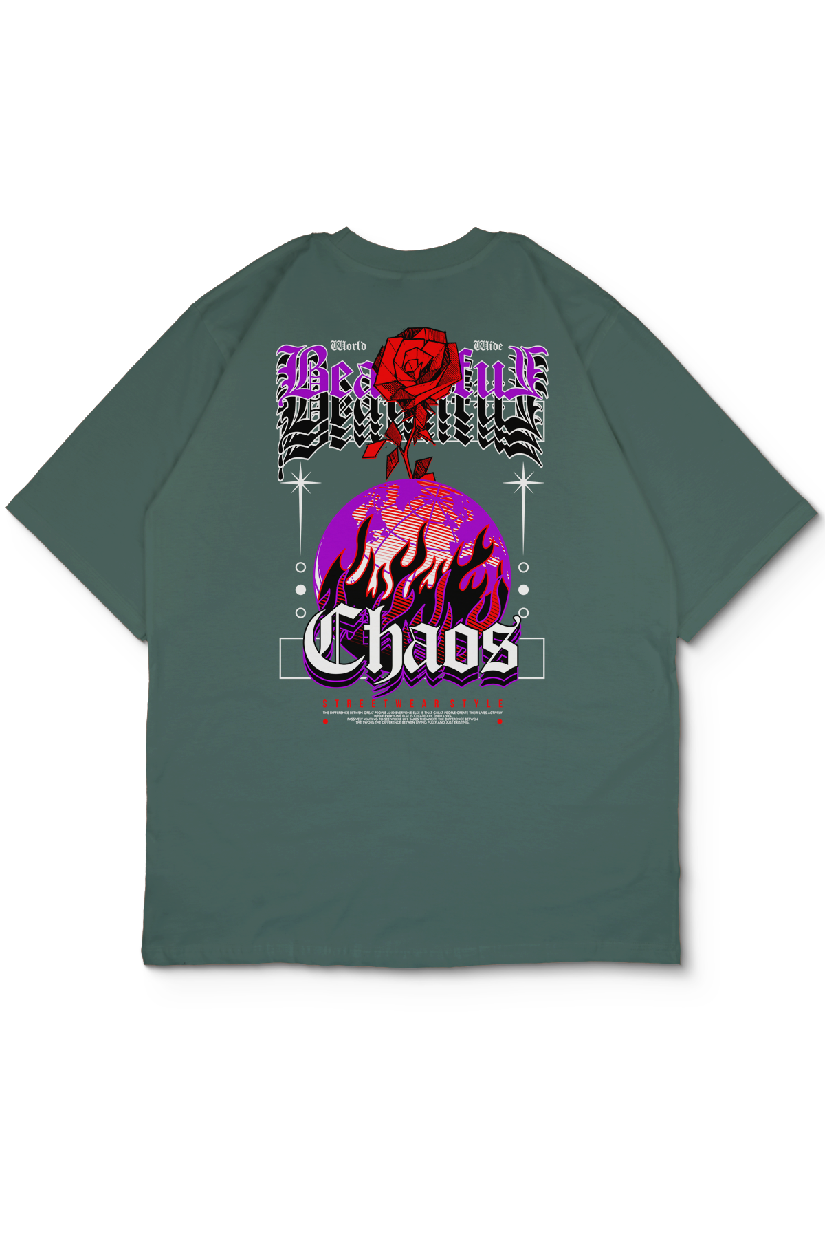 Chaotic Oversize Kadın Tişört