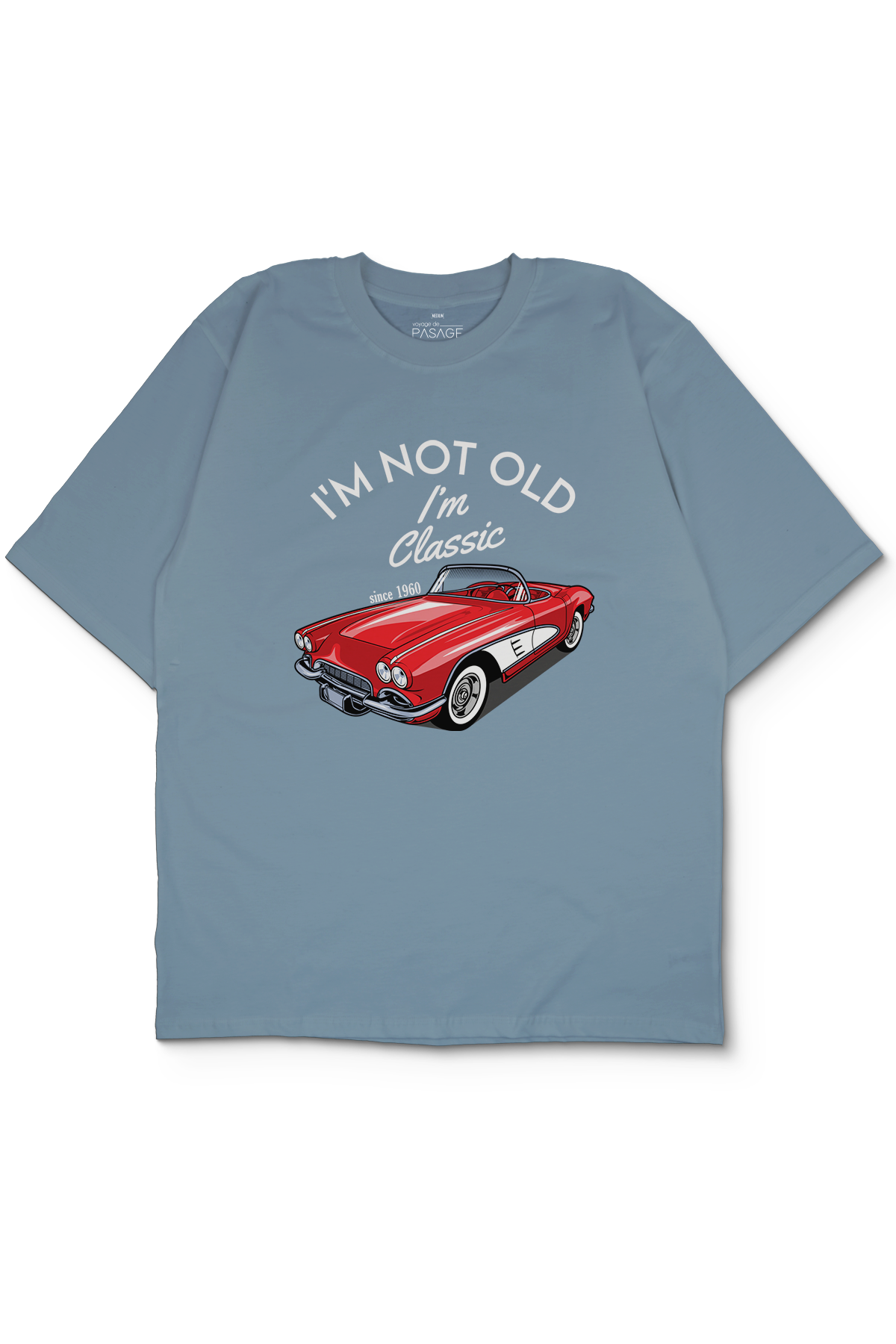 Classic Car Oversize Kadın Tişört