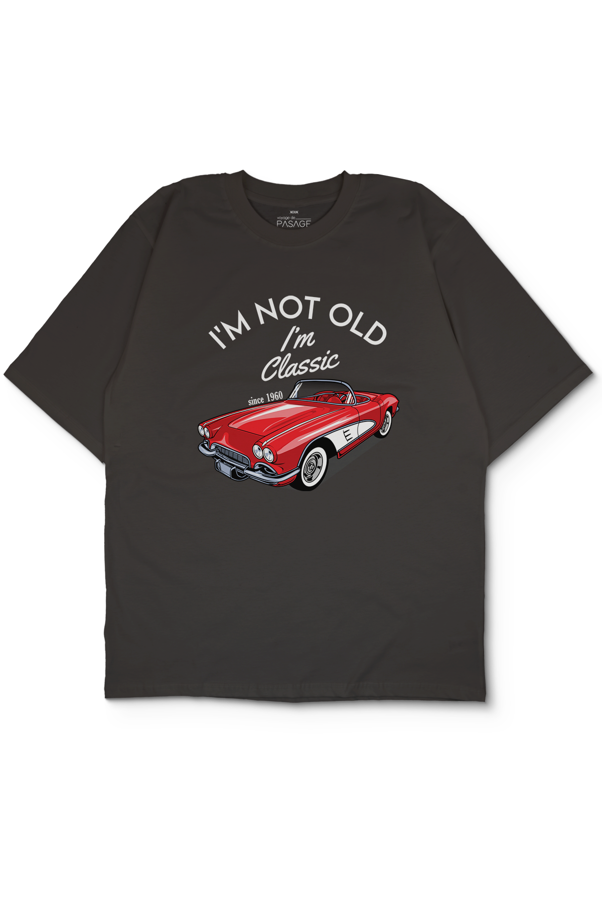 Classic Car Oversize Kadın Tişört
