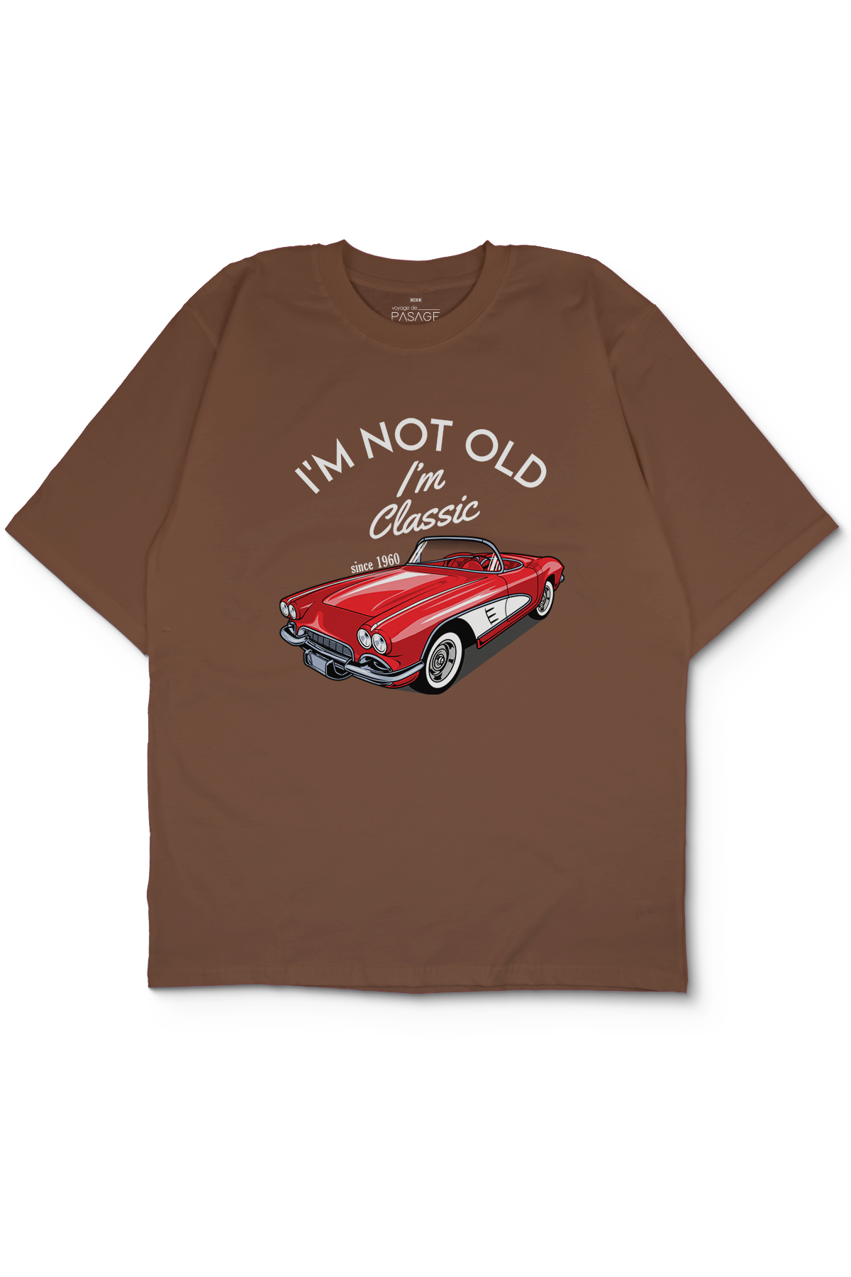 Classic Car Oversize Kadın Tişört