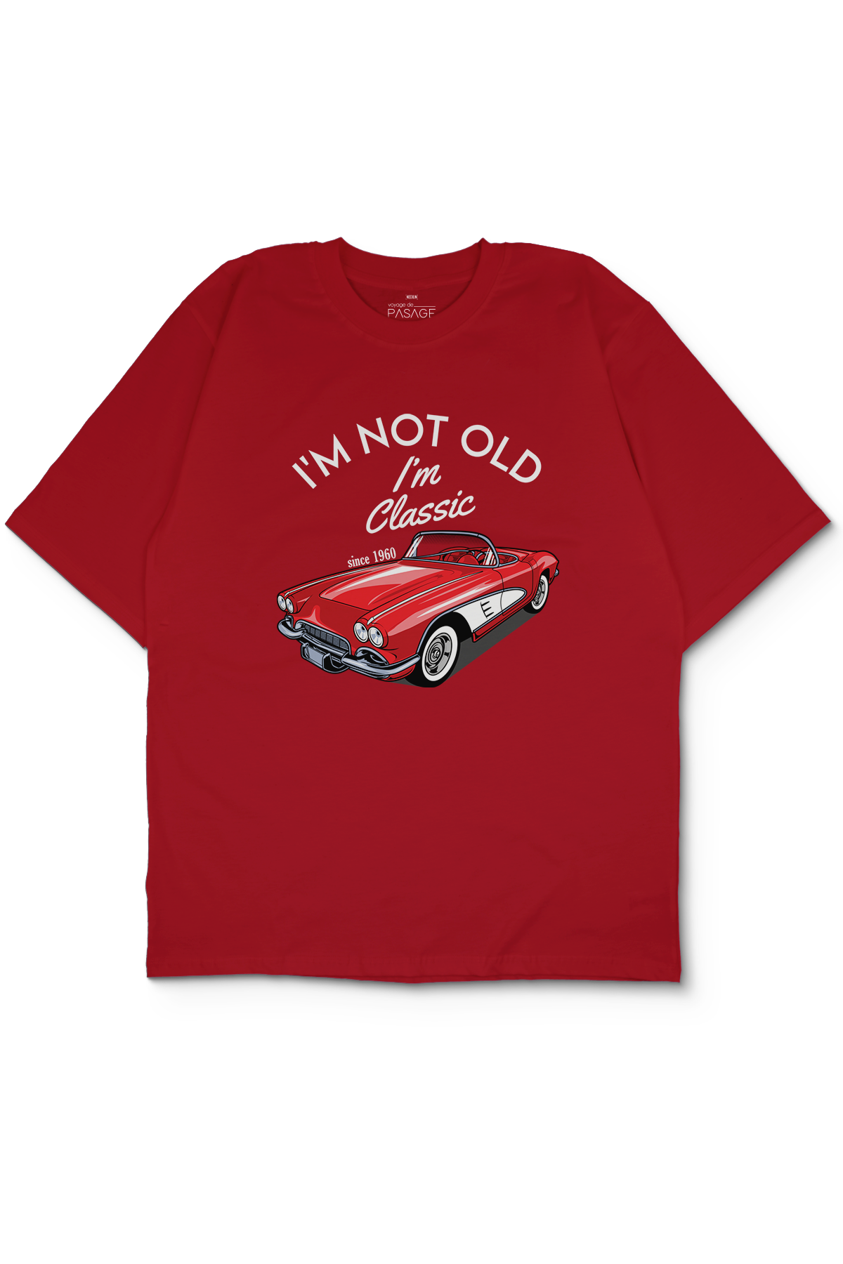 Classic Car Oversize Kadın Tişört
