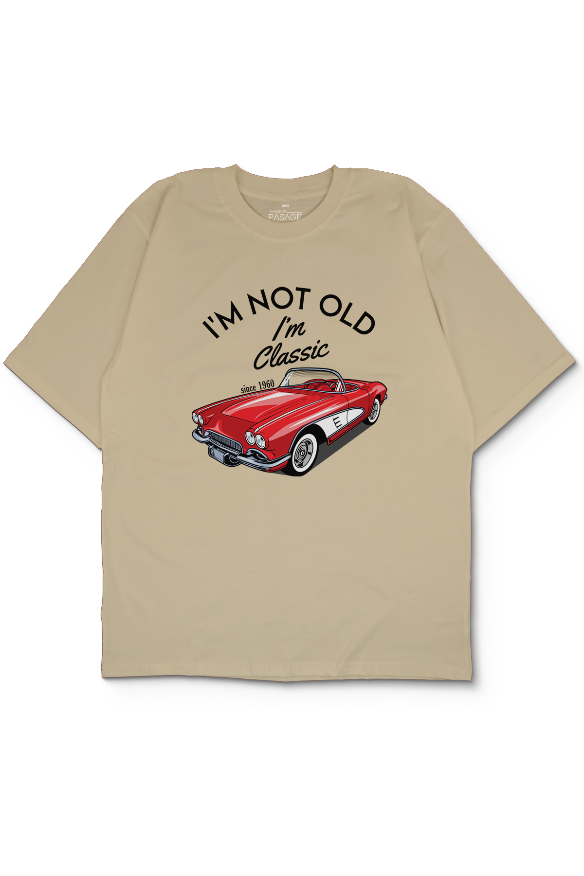 Classic Car Oversize Kadın Tişört
