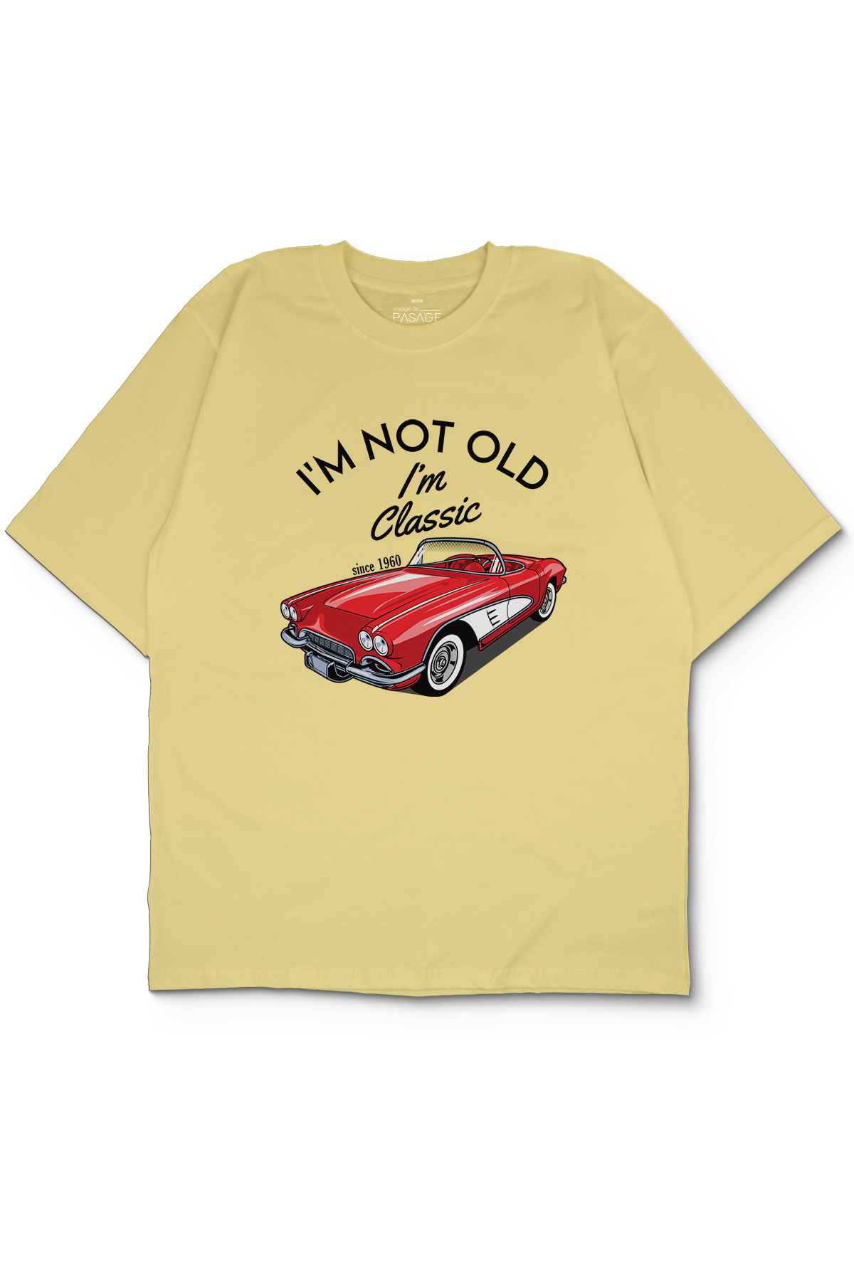 Classic Car Oversize Kadın Tişört