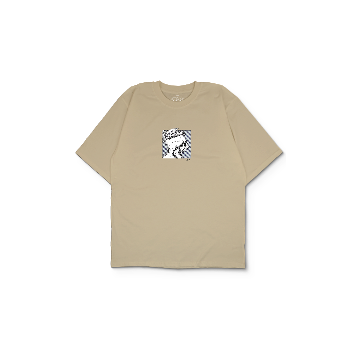 Kendin Tasarla Krem Oversize Tişört