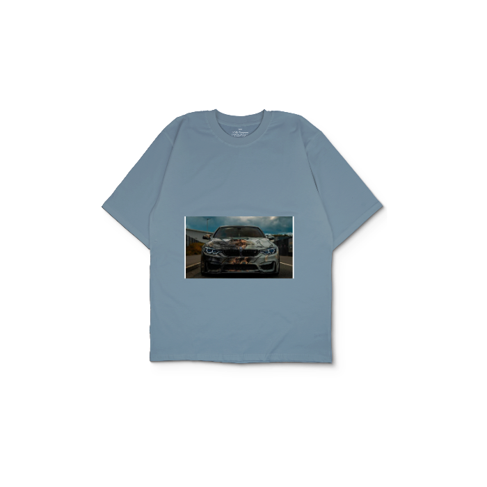 Kendin Tasarla Açık Mavi Oversize Tişört