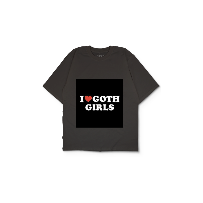 Kendin Tasarla Antrasit Oversize Tişört