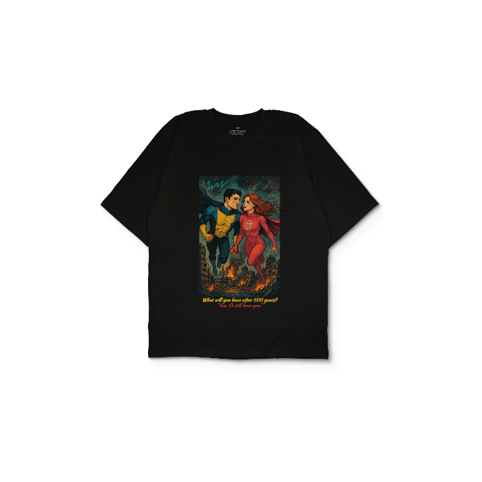 Kendin Tasarla Siyah Oversize Tişört