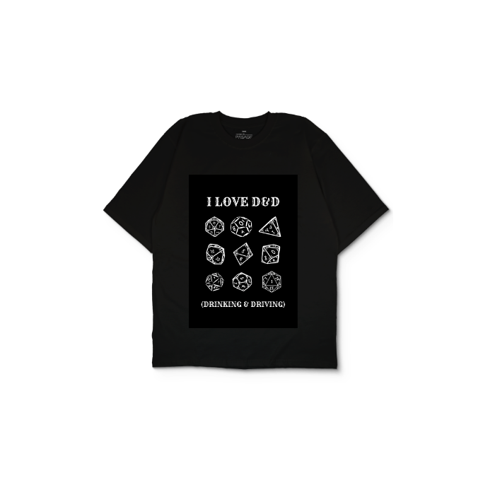 Kendin Tasarla Siyah Oversize Tişört