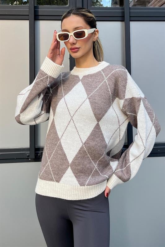 Siyah Çizgili Triko Süveter MG2159