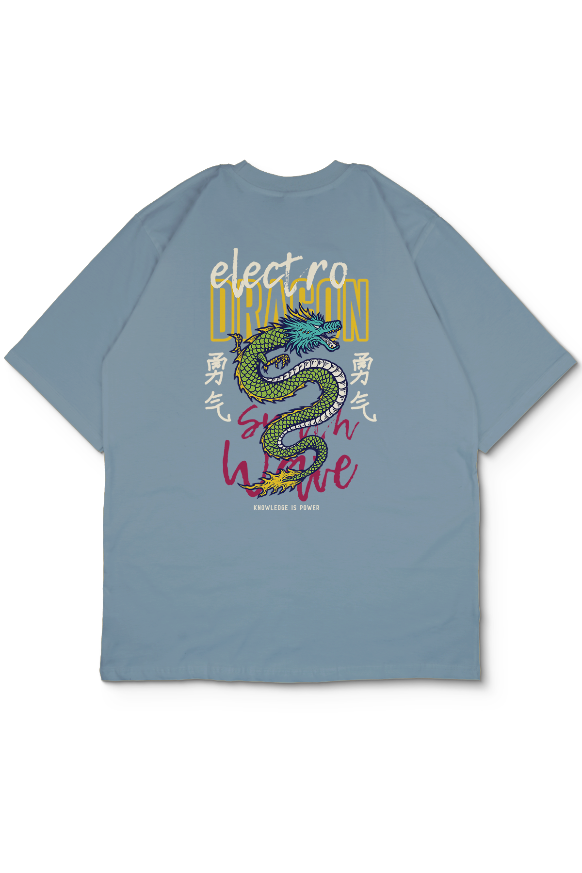 Electro Dragon Oversize Erkek Tişört