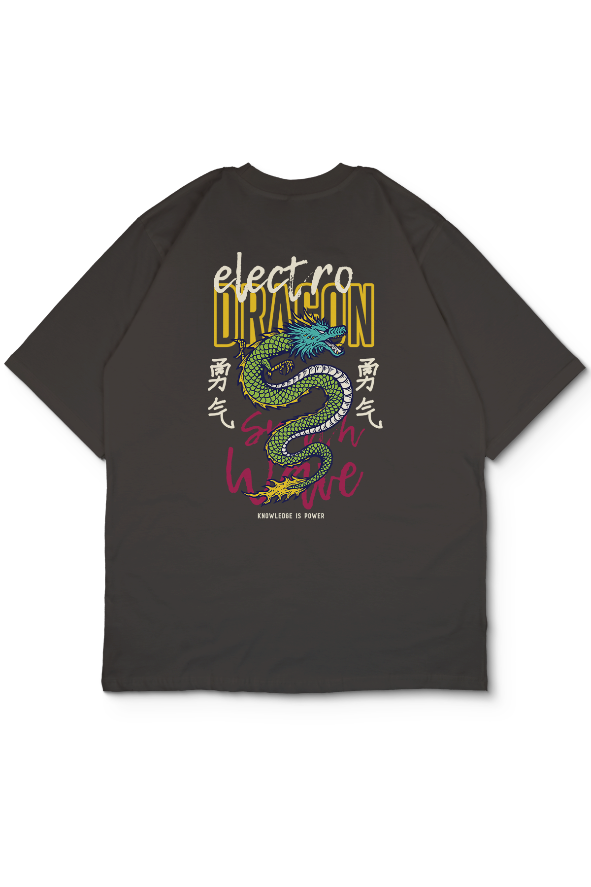 Electro Dragon Oversize Erkek Tişört