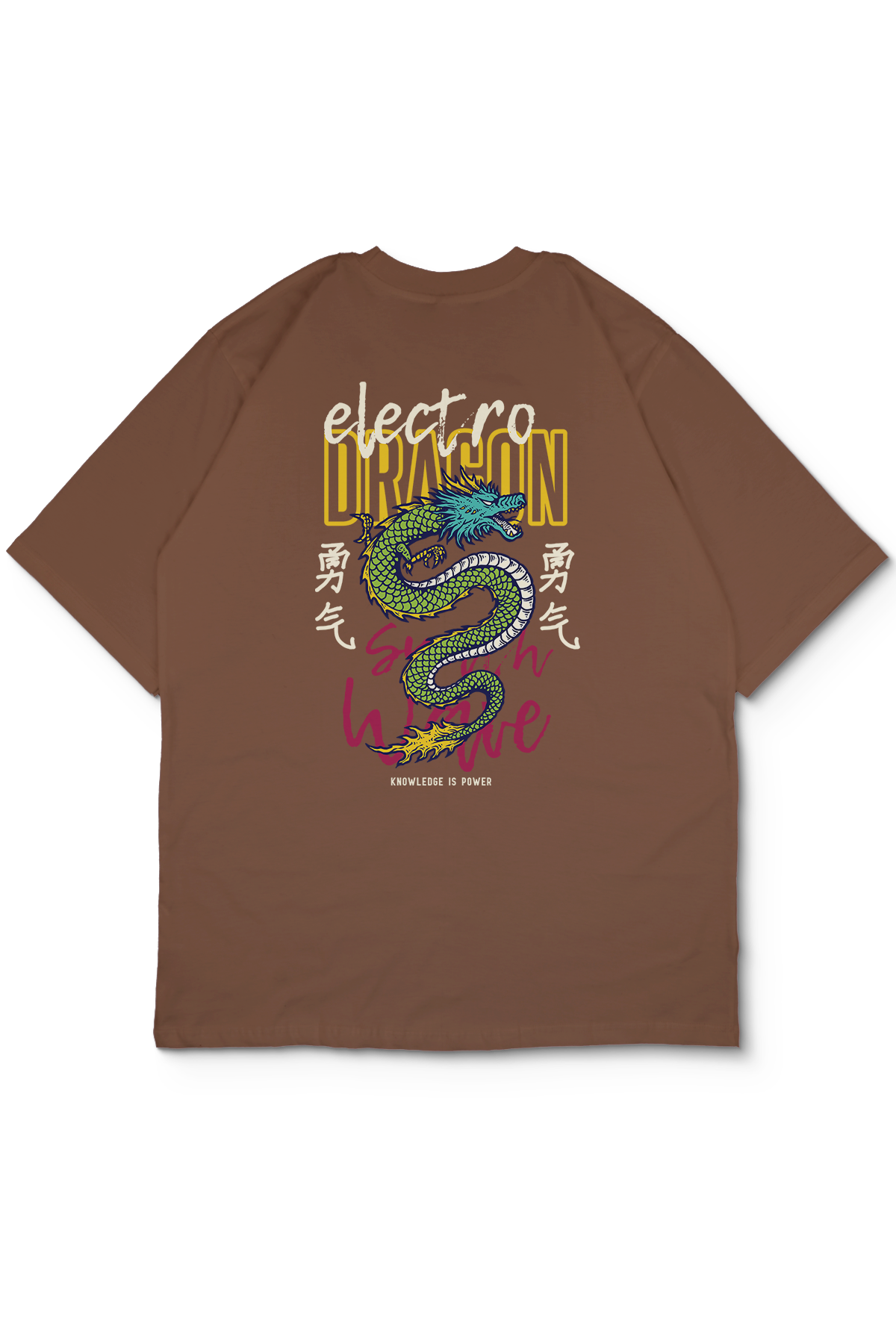 Electro Dragon Oversize Erkek Tişört