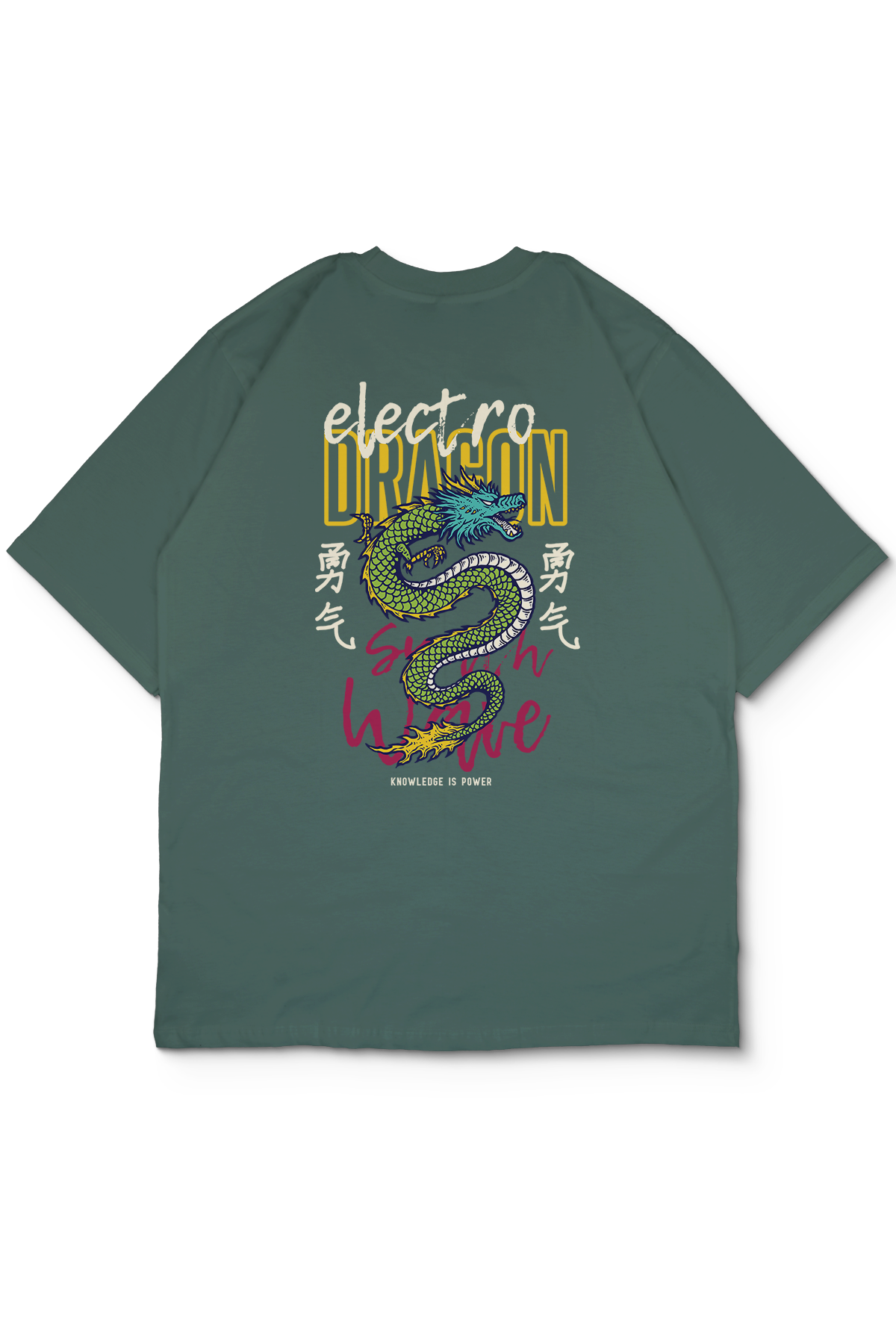 Electro Dragon Oversize Erkek Tişört