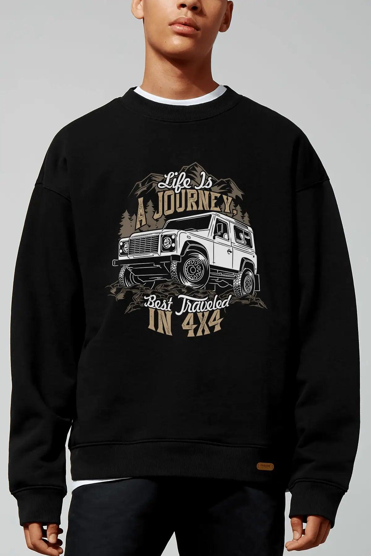4x4 Offroad Oversize Erkek Sweatshirt - PΛSΛGE