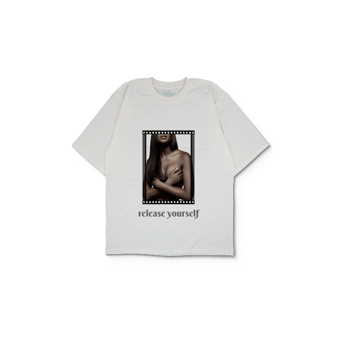 Kendin Tasarla Beyaz Oversize Tişört